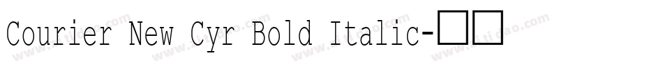 Courier New Cyr Bold Italic字体转换